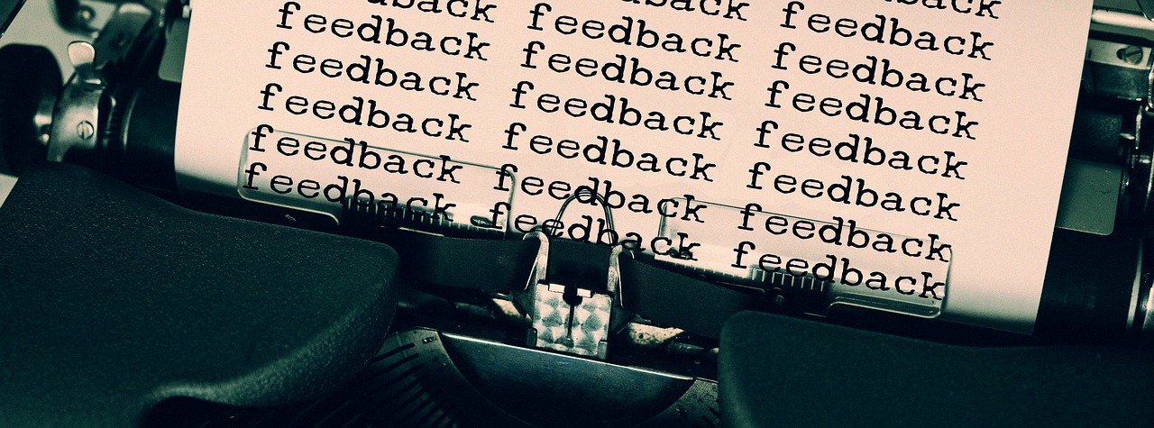 typewriter, feedback, report back